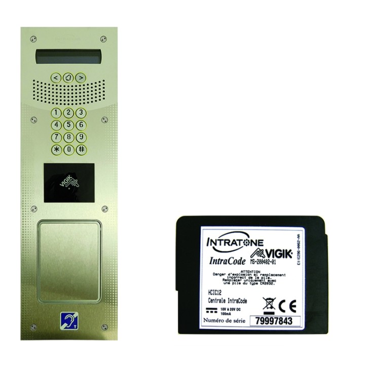 Kit Platine V4 200 noms inox encastré avec coffre à clé