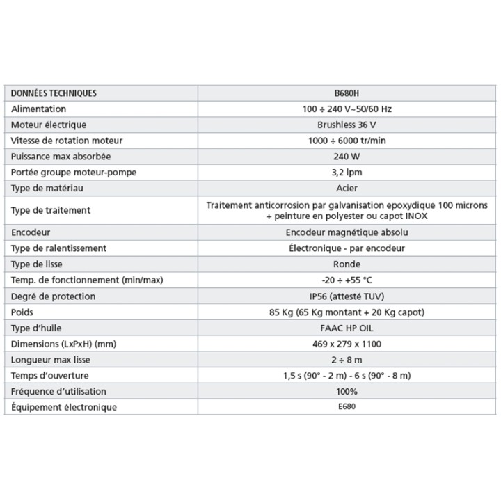 Barrière complète hybrid avec lisse de 5m