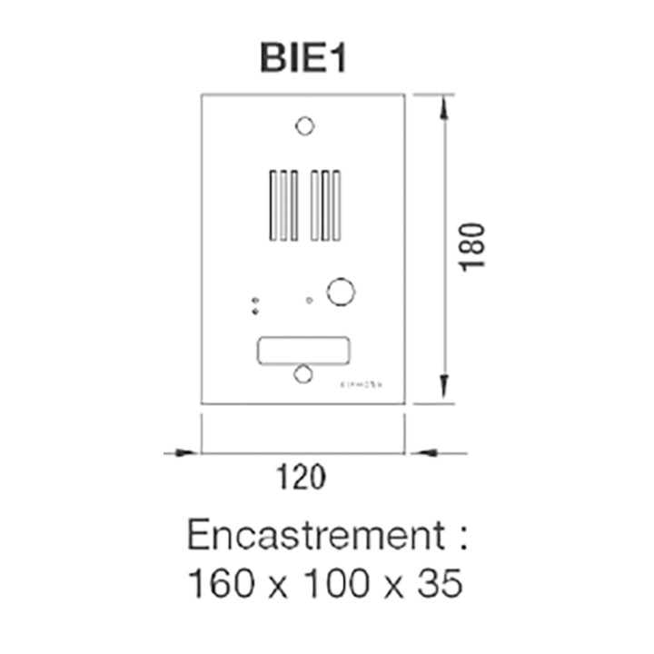 Boitier inox encastré pour IFDA