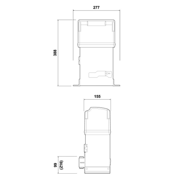 Kit moteur coulissant 230v 844 Z12