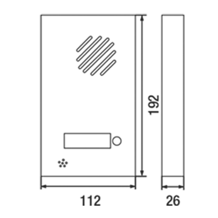 Façade saillie inox pour DBS1AP