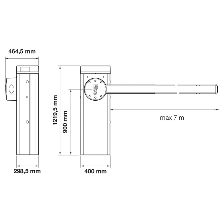 Barrière complète avec lisse de 3m