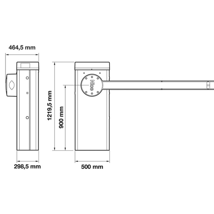 Barrière complète avec lisse de 6m