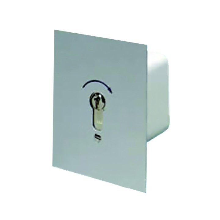 Contact à clé impulsionnel 1 position encastré