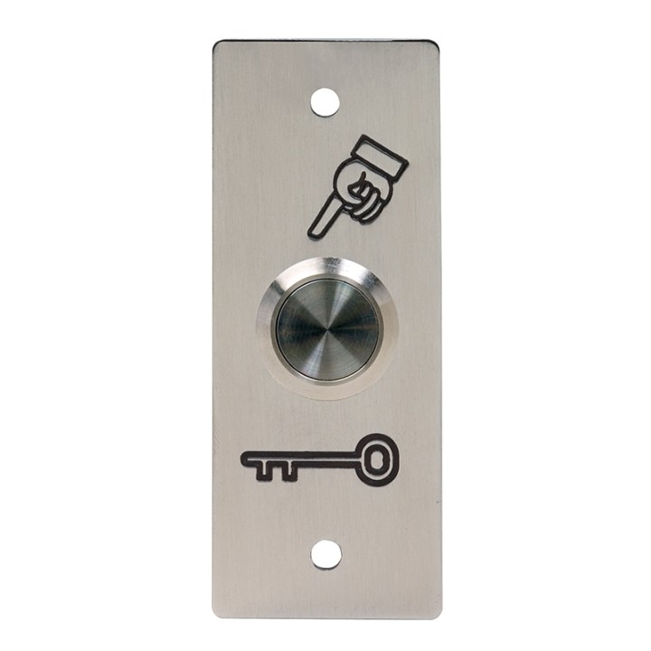 Bouton poussoir inox encastré