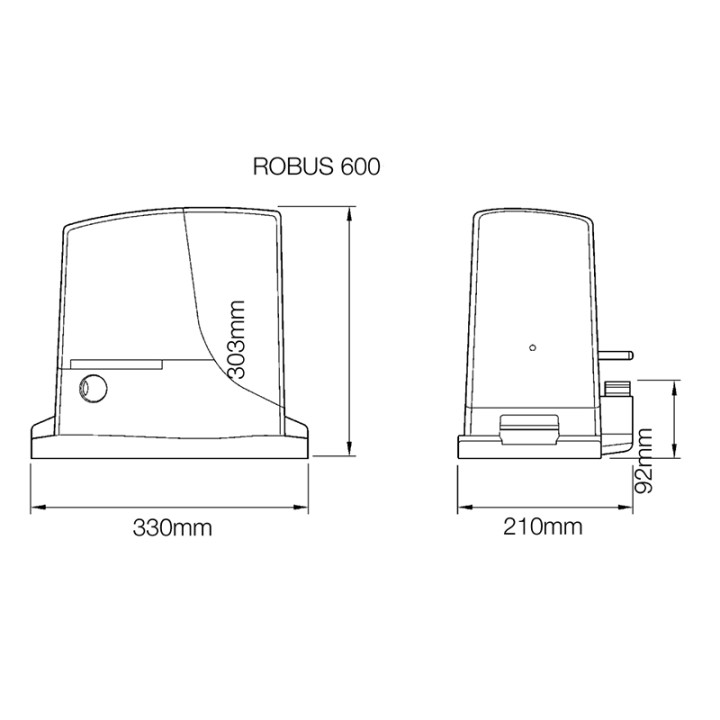 Kit coulissant 24v 500kg ROBUS HI-SPEED