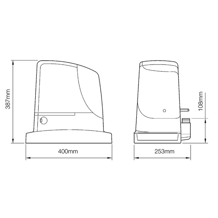 Moteur coulissant 230v 1800kg RUN 1800