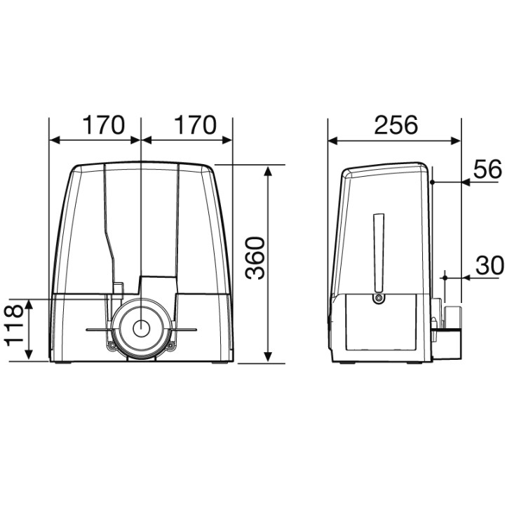 Moteur coulissant 3000kg 24v