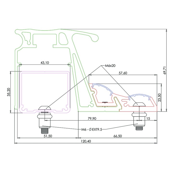 Extension pour CPREG 400mm