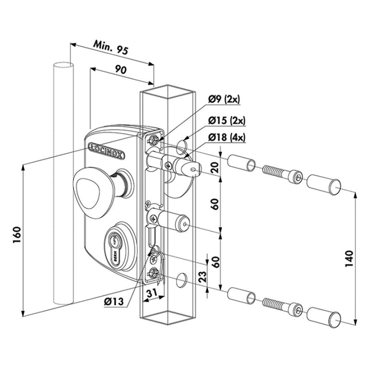 Serrure électrique à rupture de courant