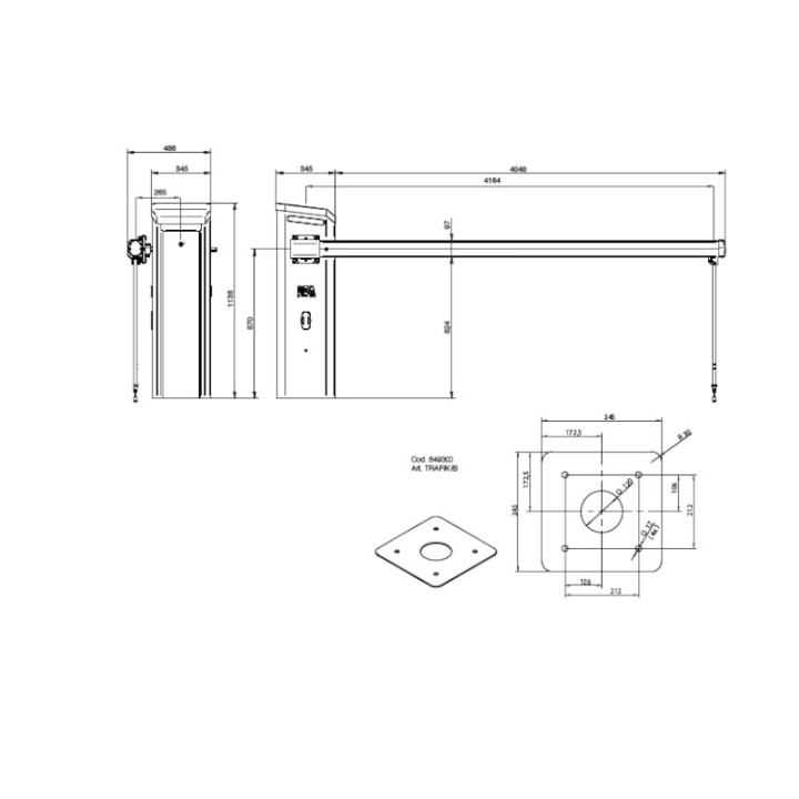 Barrière intensive DEA Trafik/N avec lisse 4 mètres | Diferbat