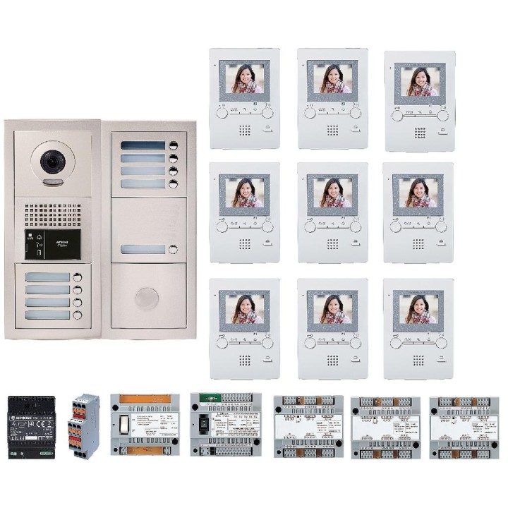 Pack vidéo 9 boutons d'appel AIPHONE | Diferbat.fr | Distributeur FR