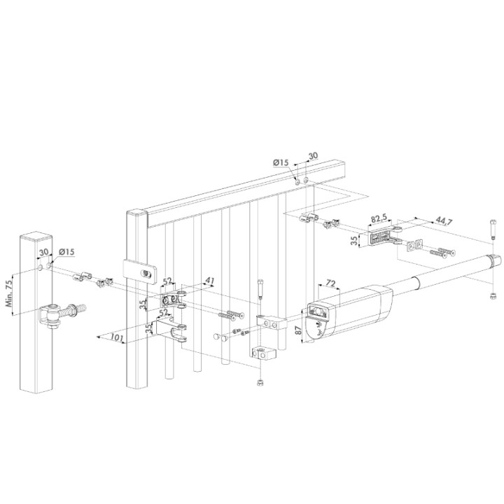 Ferme-portail hydraulique