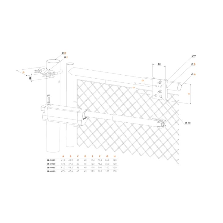 Ferme-portail hydraulique
