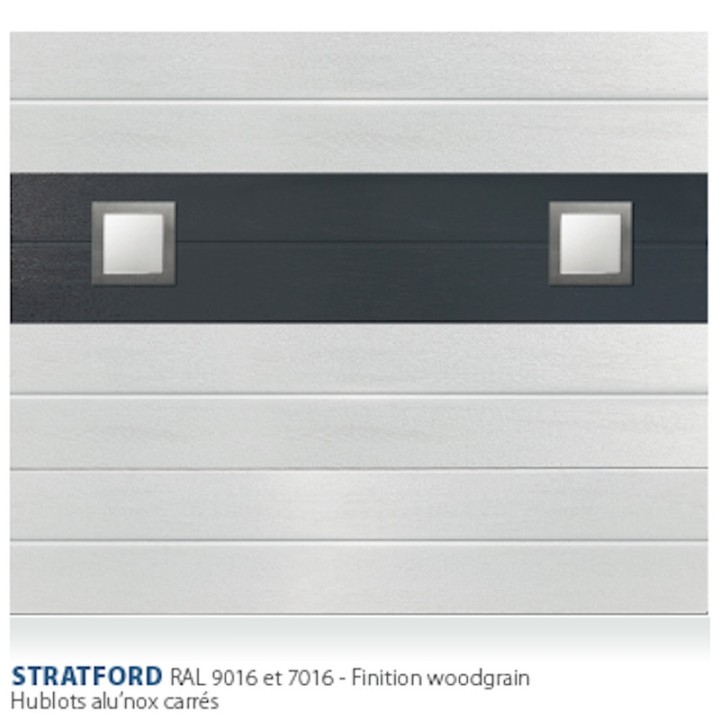 Porte sectionnelle sur-mesure ressorts au linteau motorisée