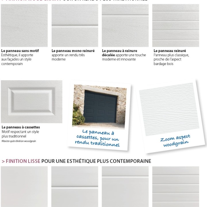 Porte sectionnelle sur-mesure ressorts latéraux motorisée