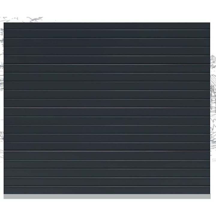 Porte sectionnelle standard ressorts au linteau motorisée