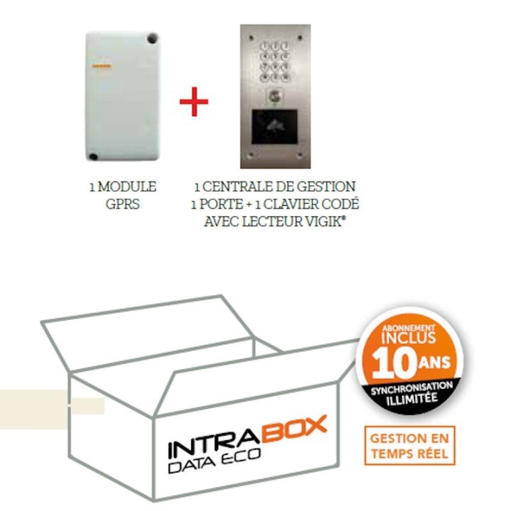 Clavier encastré finition inox avec VIGIK mains-libres temps réel