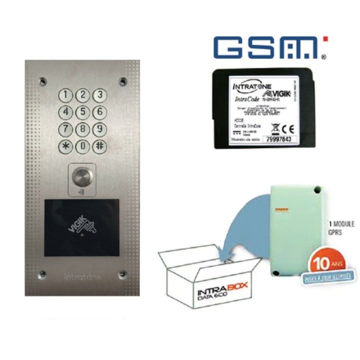 Clavier encastré finition inox avec VIGIK mains-libres temps réel
