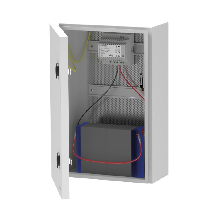 Coffret vide IP66 grand modèle avec rail DIN + grille perforée