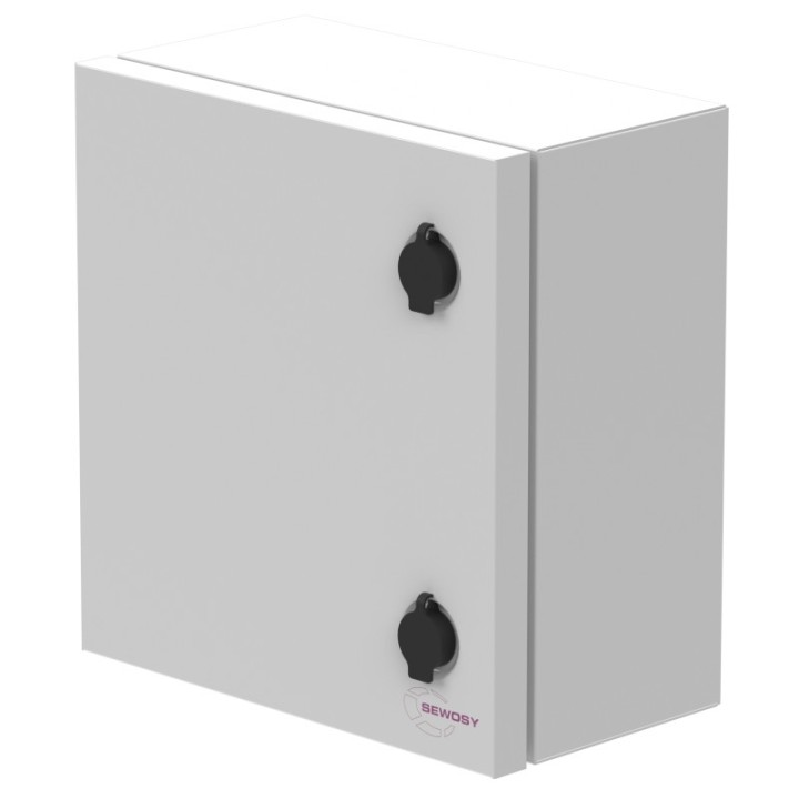 Coffret vide IP petit modèle avec rail DIN + grille perforée