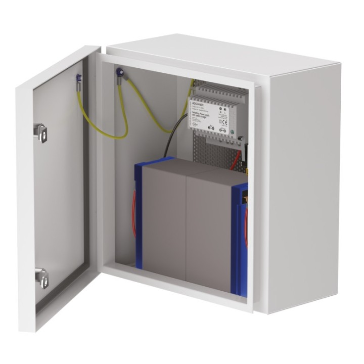 Coffret vide IP petit modèle avec rail DIN + grille perforée