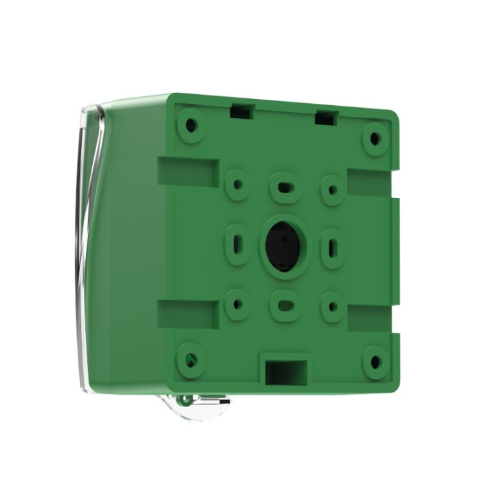 Delclancheur manuel vert 2 contacts + buzzer et led + capot