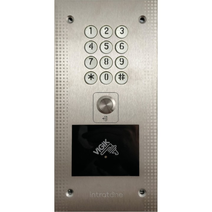 Clavier laiton encastré avec lecteur mains-libres