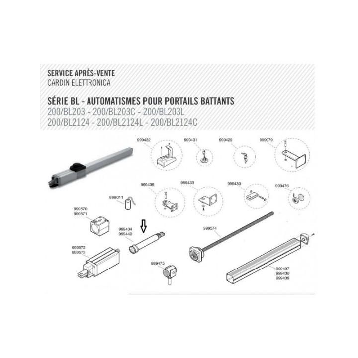 Tige preassemble pour BL2124L