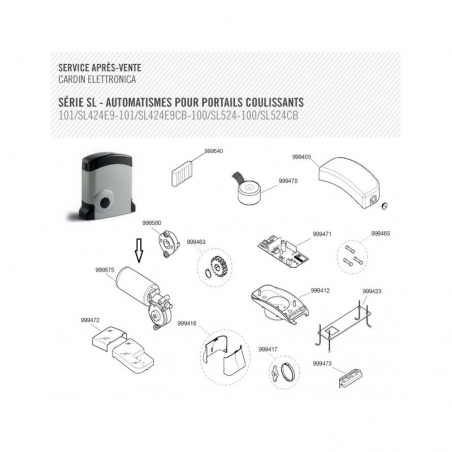 Groupe moteur + encodeur pour SL424EBS9