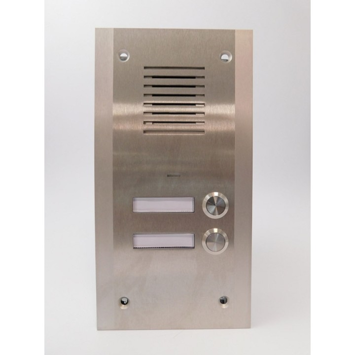 Platine audio appel gardien 2 bp encastrée