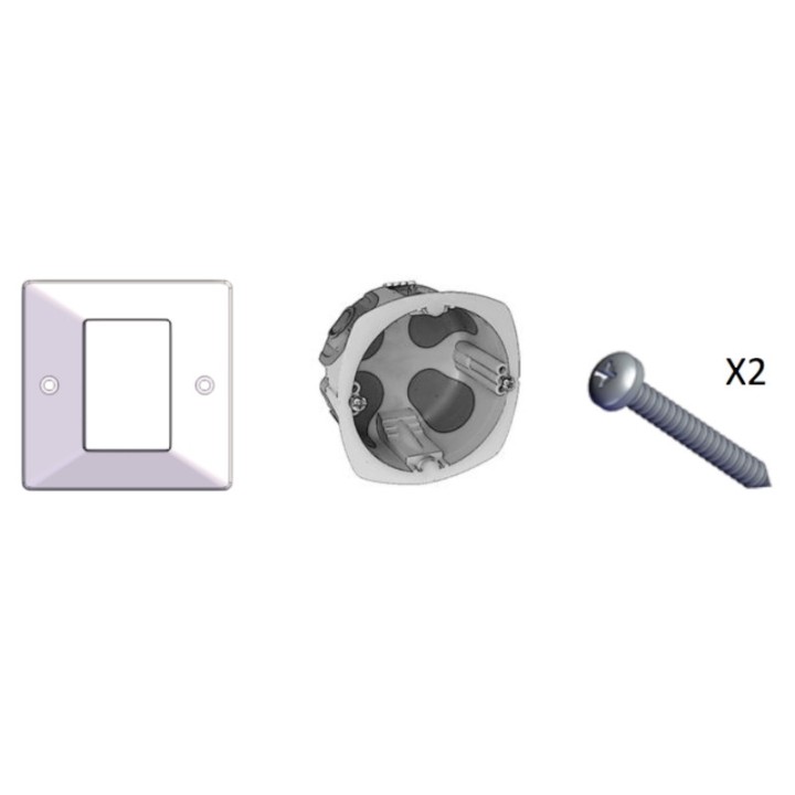 Boitier pour bouton poussoir - Encastrement - Blanc