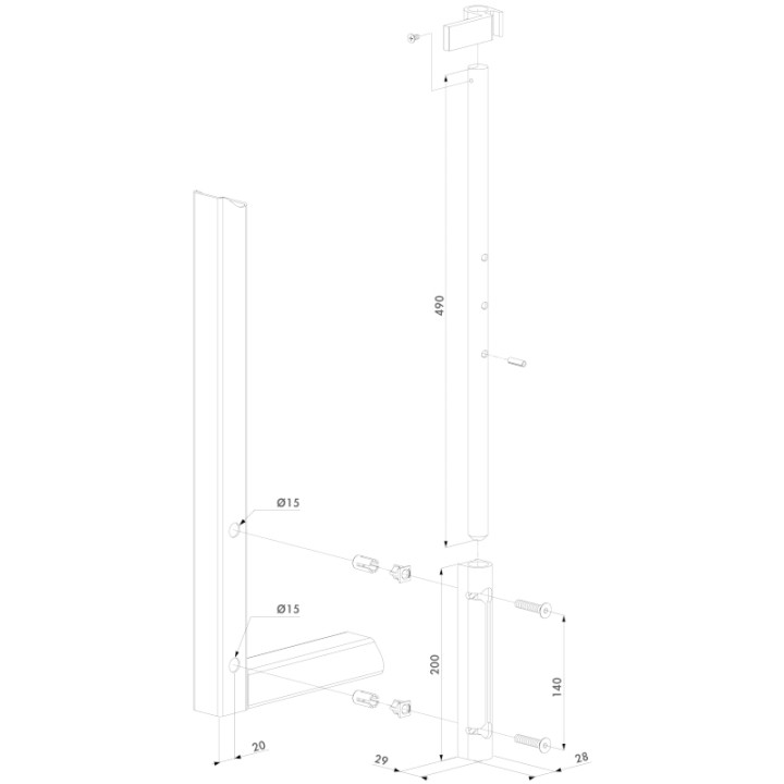Verrou de sol manuel en applique