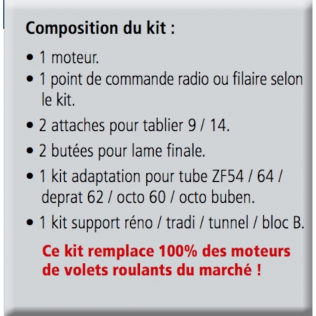 KIT REMPLACEMENT VR RS100 IO 20NM FDC AUTO LTM 2M50