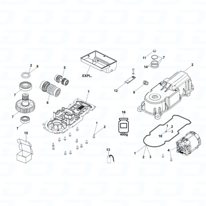 Moteur enterré FAAC 770N 230V | Diferbat distributeur français