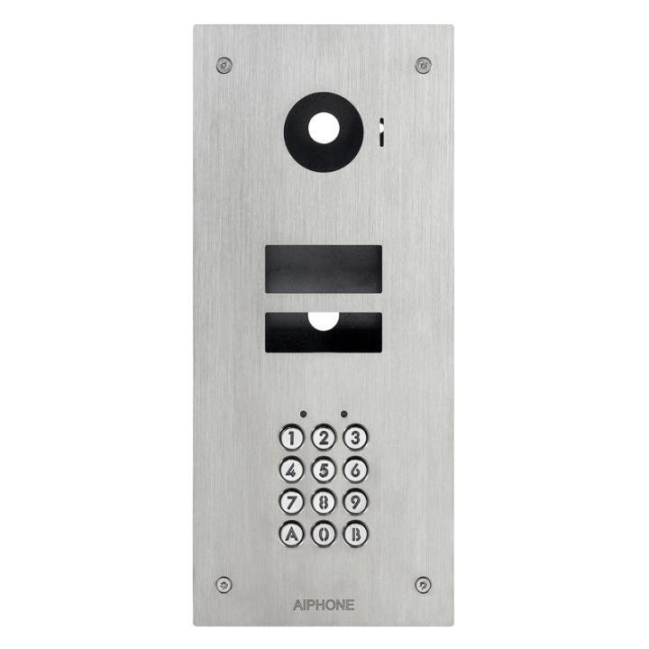 Facade inox 2mm encastré avec clavier code pour série JV