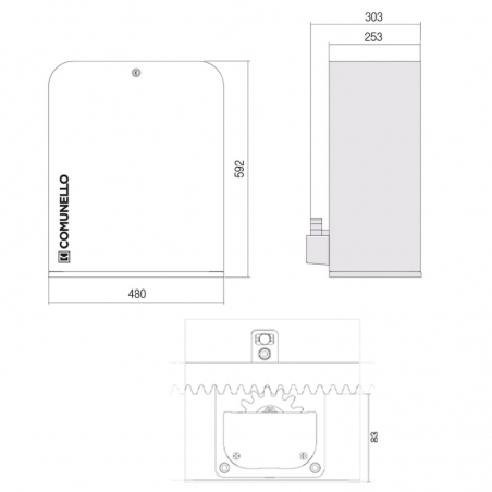 MOTEUR FORT 3500KG-230V 3PH- M4 - 0.19m/s