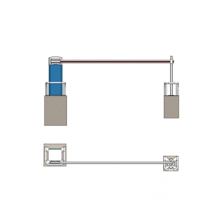 Arceau de protection pour barrière LBA4 et LBA6 - RAL 9010