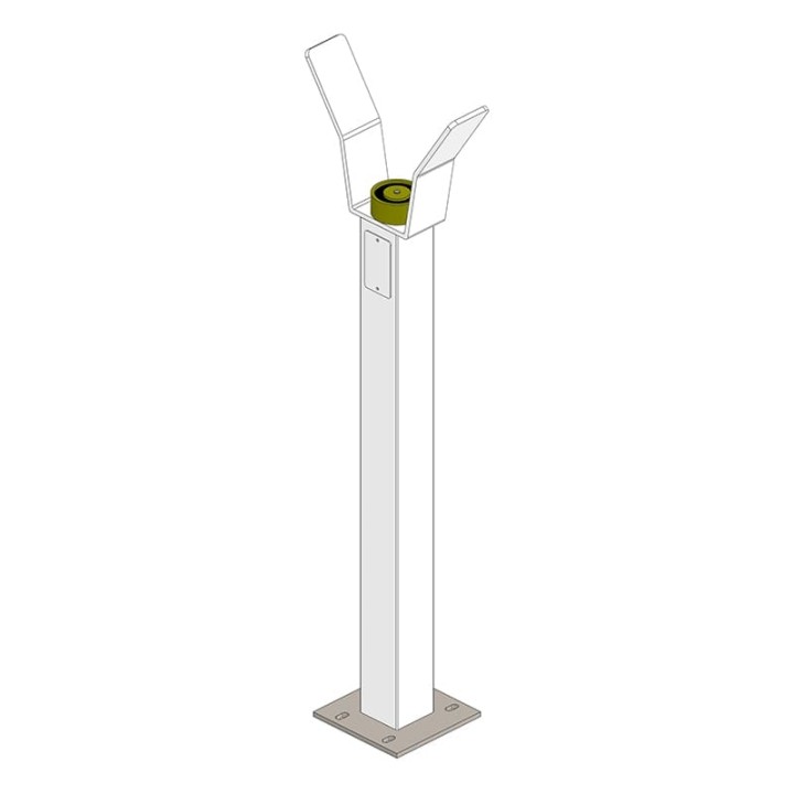 Reposoir électroverrouillable avec embase pour lisse ovale 80x57 mm