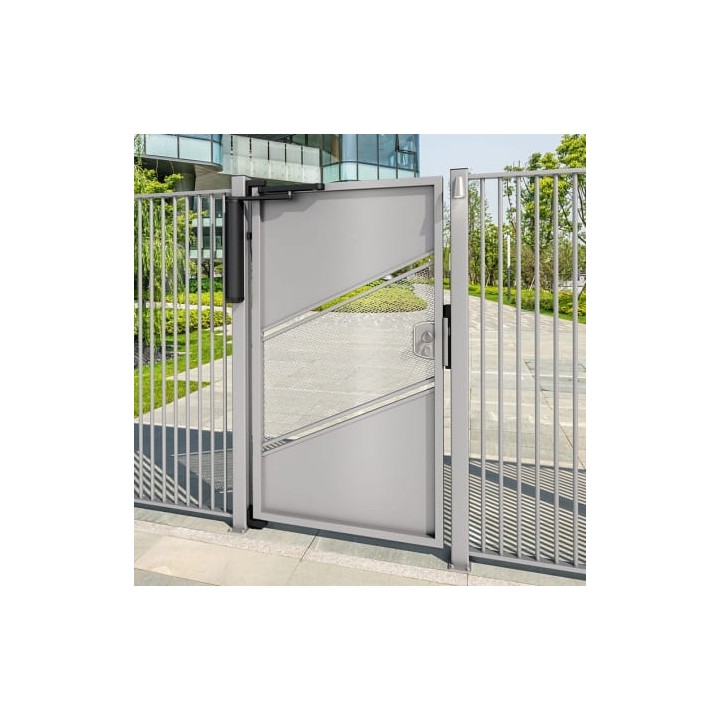 Motorisation portillon réversible à glissière RAL 9005