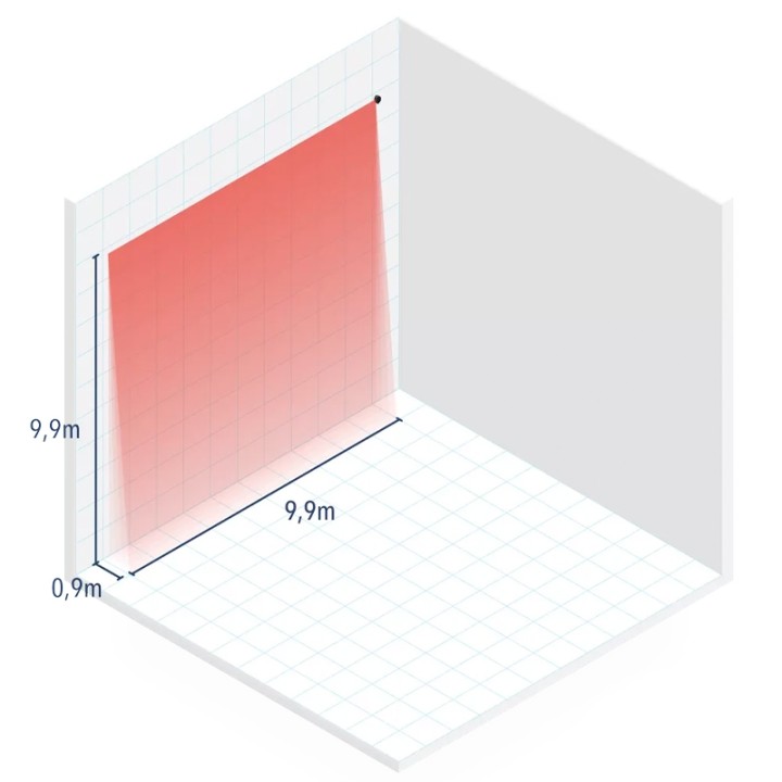 Détecteur pour porte LASER 2 zones 10x10 m - sécurité et détection
