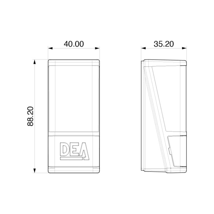 Jeu de photocellules synchronisables en saillie. Portée 20m