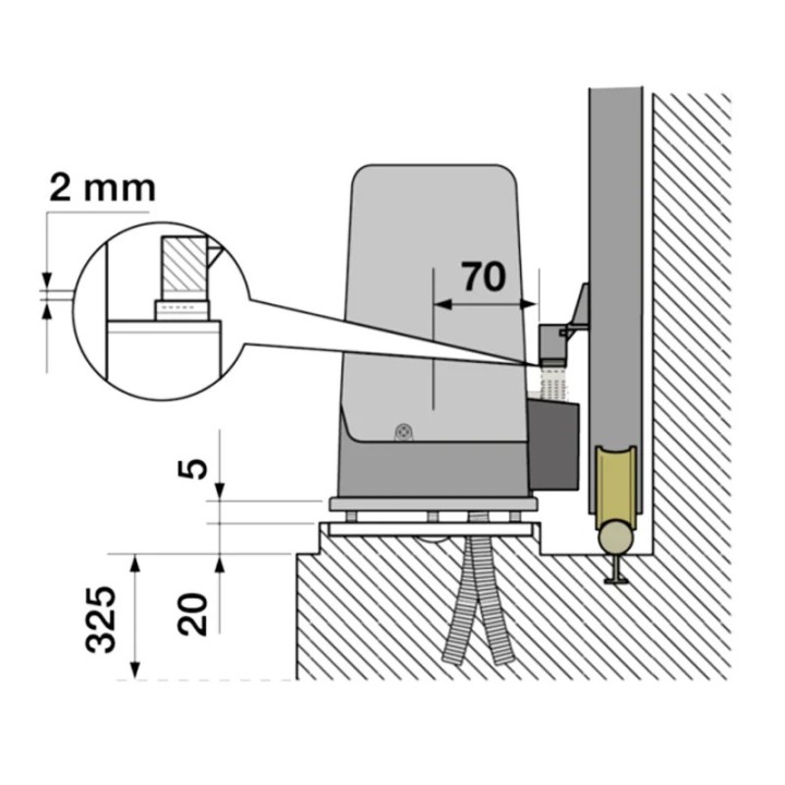 Kit Cardin coulissant 300 KG 24V | Diferbat