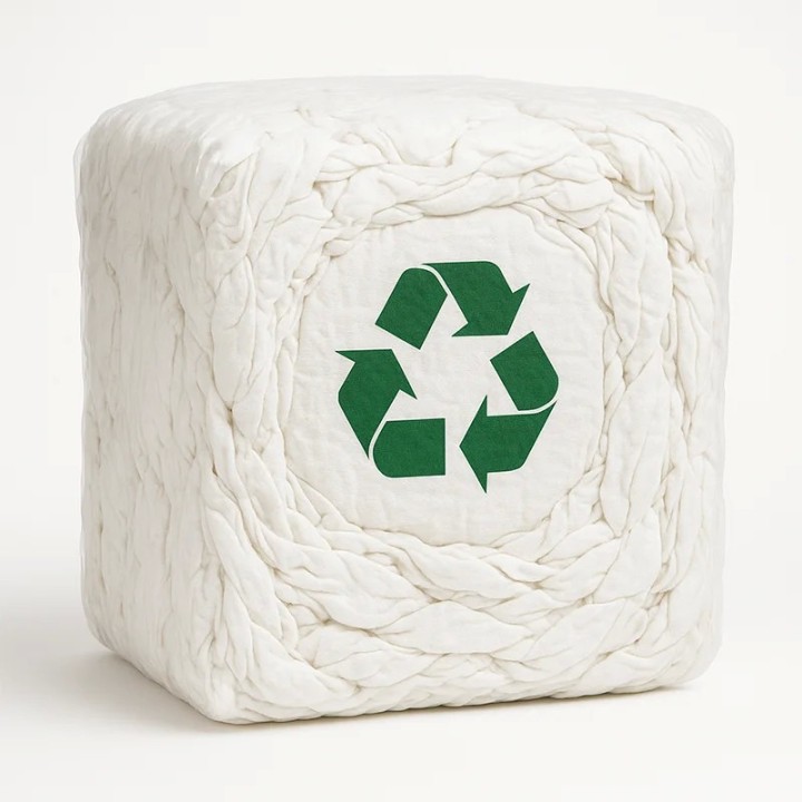 Sac 10 kg chiffons blancs recyclés | Diferbat