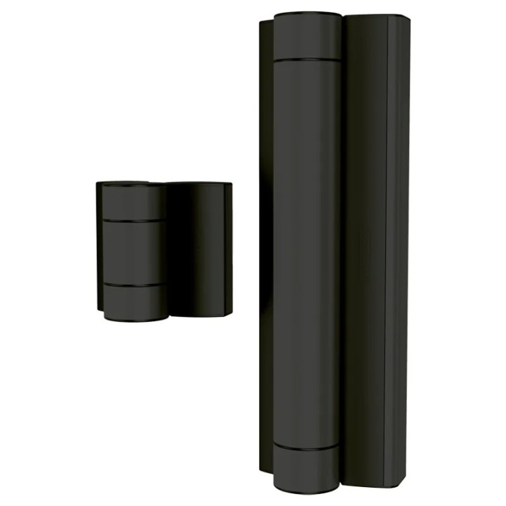 Charnière avec ferme-portillon intégré - Finition noire | Diferbat