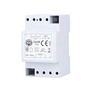 Transformateur modulaire CA1R 12/24V pour rail DIN | Diferbat