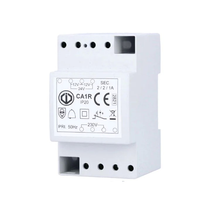 Transformateur modulaire CA1R 12/24V pour rail DIN | Diferbat